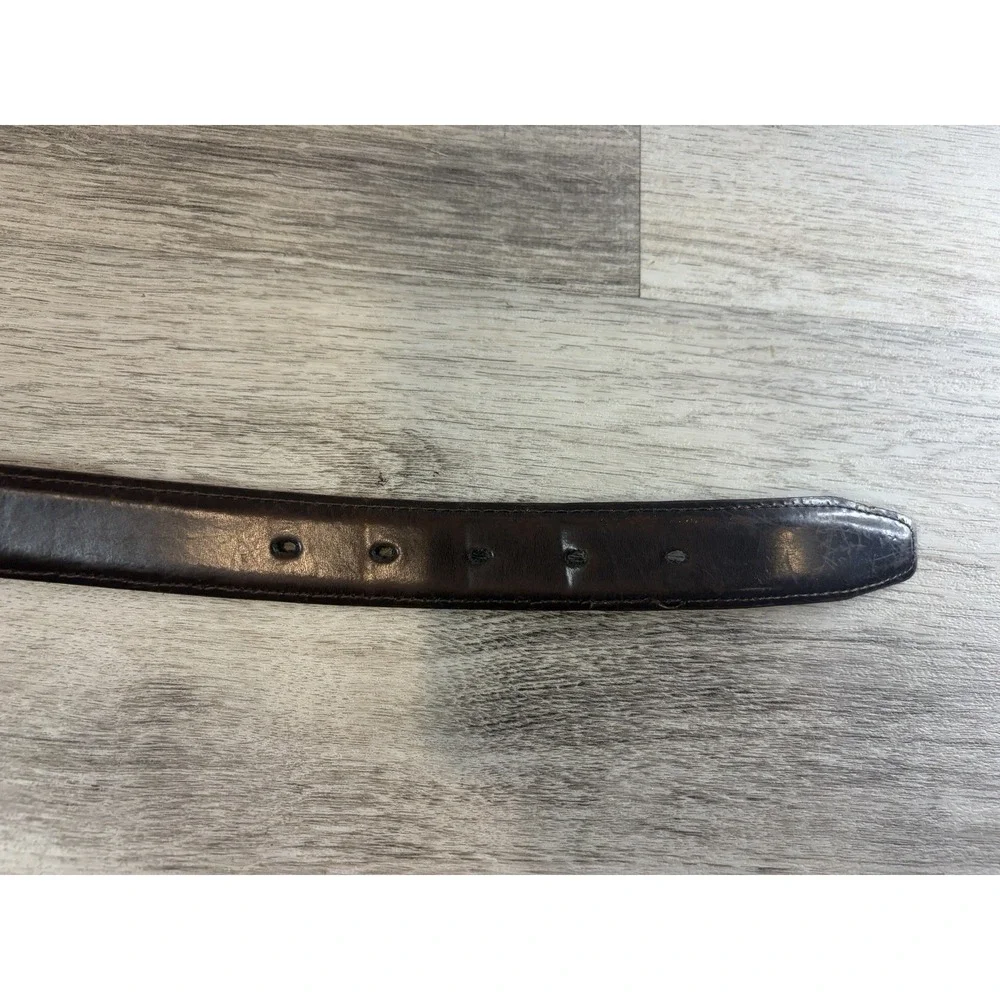 Haggar Black Label Genuine Leather‎ Dress Belt - Men's Size 50 Brown Gold Buckle